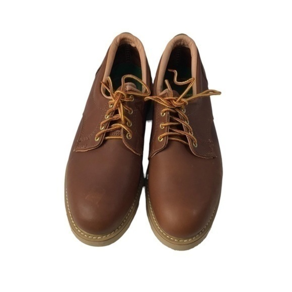 DOUBLE H Vintage Brown Leather Work Wedge Oxfords 8.5 EE main image 8